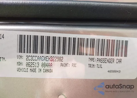 2014 Chrysler 300 z USA, uszkodzony, nr VIN 2C3CCAAGXEH322982